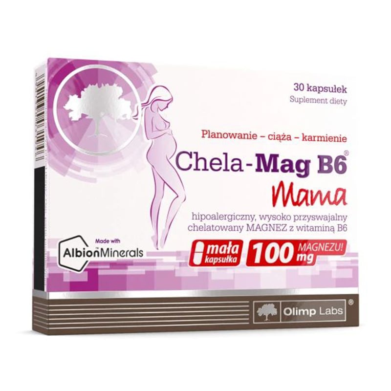 Магній та вітамін В6 для вагітних Olimp Sport Nutrition Chela-Mag B6 Mama, 30 капсул